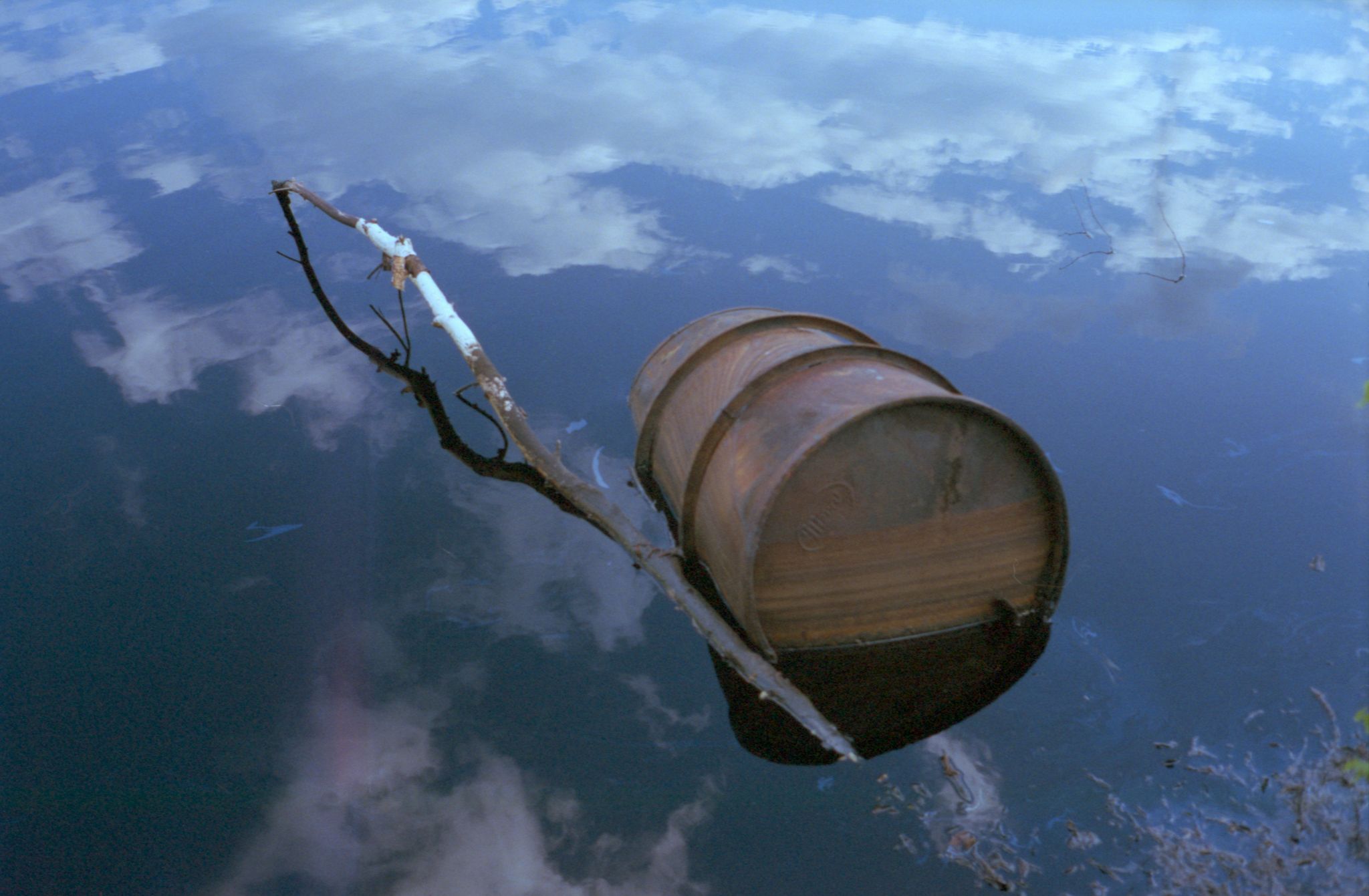 Barrel in a tar pit