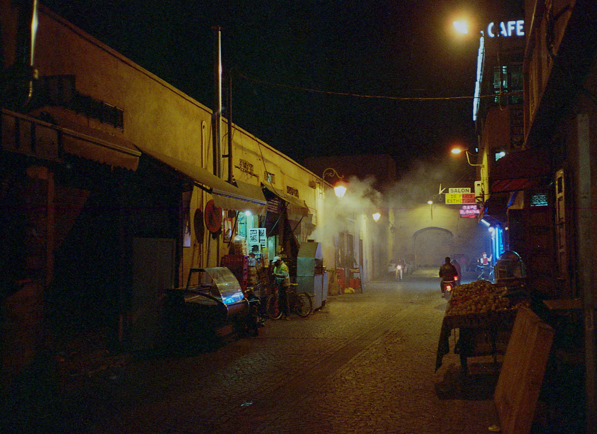 A night street in Marrakesh